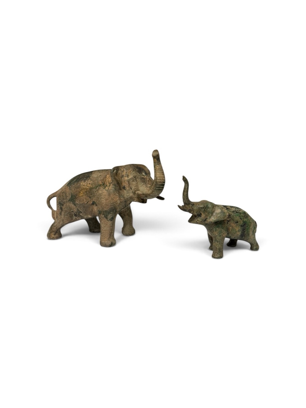 Vintage Heavy Brass Elephant Sculptures made in Japan by Otagiri - Picture 13 of 17